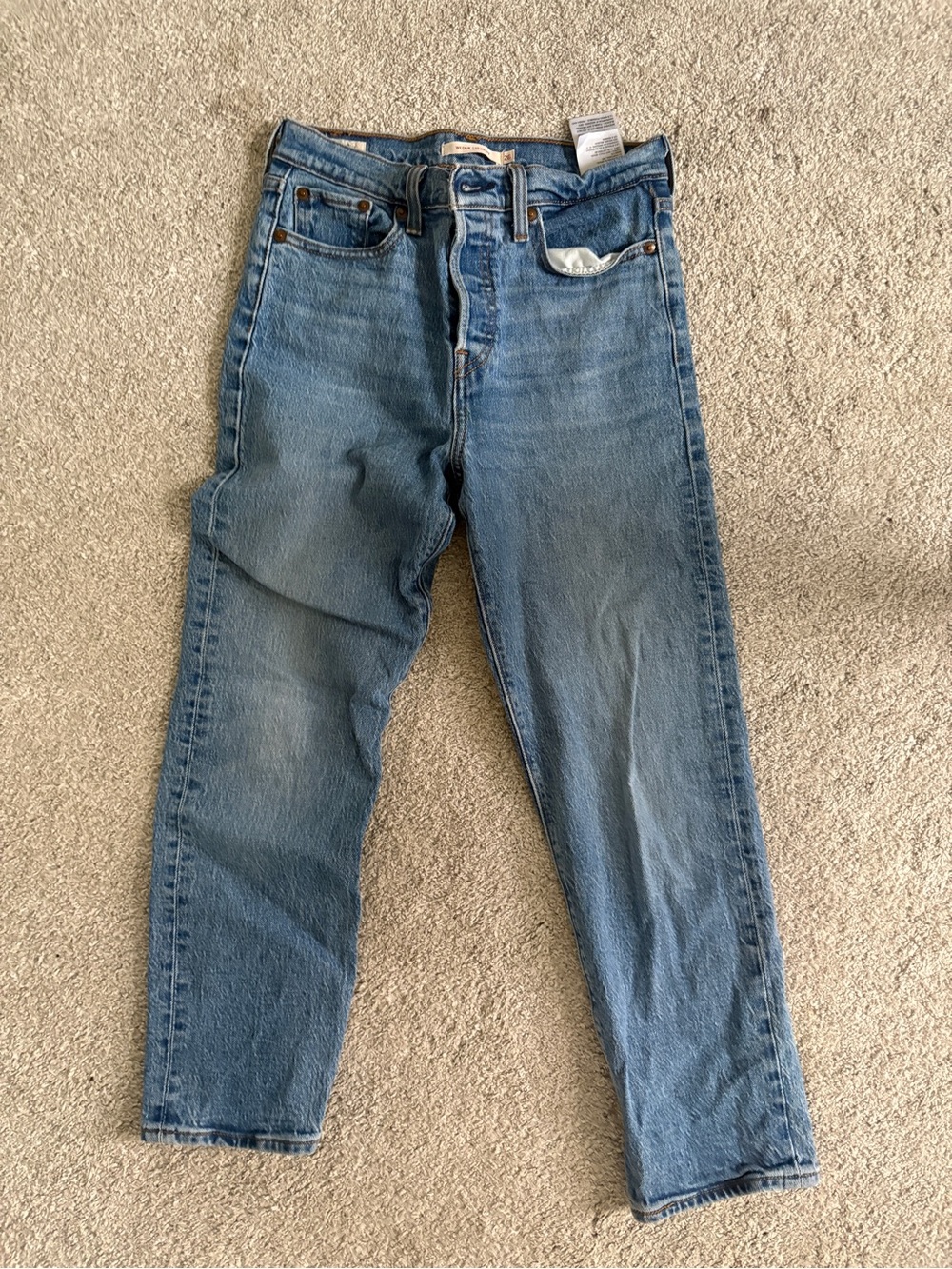 Levi's Light Blue High-Rise Cropped Jeans